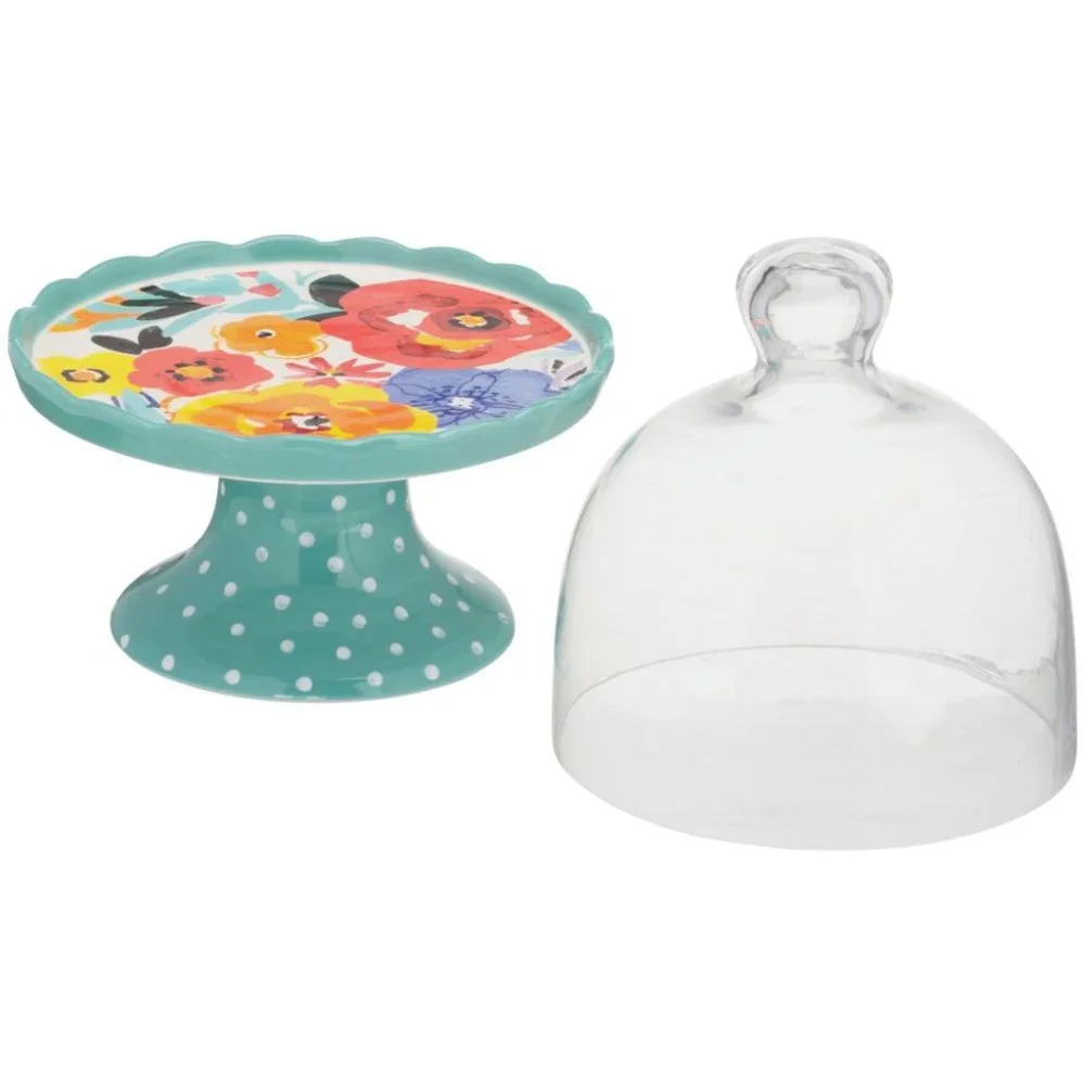 The Pioneer Woman 9.5 in x 10.2 in Ceramic Party/Birthday Cupcake Stand